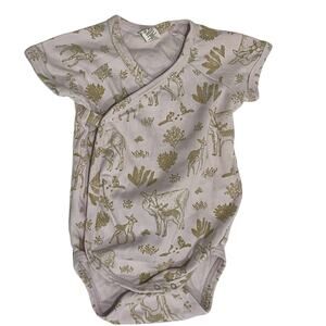 Kate Quinn Baby Girl Organic Cotton Wrap One Piece 18-24 Months Deer Squirrels